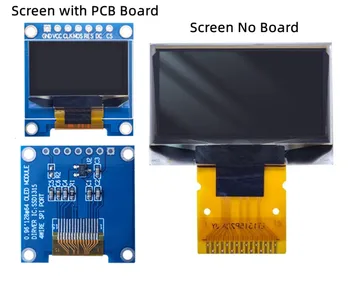 IPS 0.96 inç 7PIN/15PIN Beyaz / Mavi OLED Ekran Modülü SSD1315 Denetleyici için Uyumlu SSD1306 SPI Arayüzü 128 * 64
