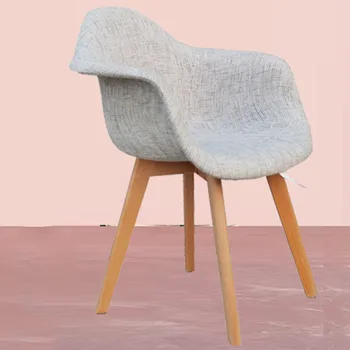 Tasarım Modern yemek sandalyeleri Oturma Odası Ahşap Relax Okuma Tek Makyaj Ofis Şezlong İskandinav Cadeiras Ev Mobilyaları