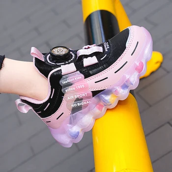Bahar Çocuk Kız Erkek PU Sneakers Toddlers rahat ayakkabılar Çocuklar Moda Pembe Tenis Yüksek Kaliteli Spor Daireler Boyutu 26-39#