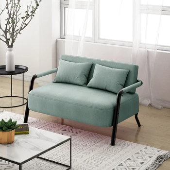 Sıcak satış ticari İskandinav kumaş kanepe küçük daire oturma odası daire kiralama dükkanı basit modern tek ve çift kişilik kanepe