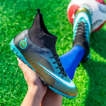 Kaliteli Futbol Ayakkabıları Toptan Orijinal Çivili Futbol Sneakers Futsal Eğitim Futbol Cleats Çizmeler Hakiki Chuteira Toplum