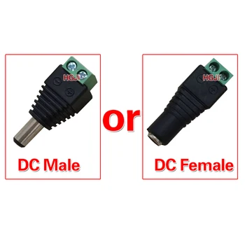 5 adet DC güç Konektörü Erkek tak 5.5 mm LED şerit ışık güvenlik kamerası 5. 5x2. 1mm DC Güç Erkek Tak Jack Ücretsiz kargo