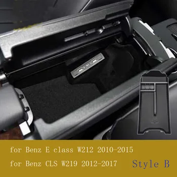 Mercedes Benz E Sınıfı için W212 2012-2015 CLS W219 2012-2017 Konsol Merkezi Kol Dayama saklama kutusu