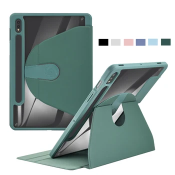 Samsung Galaxy Tab için S8 Ultra 5G 14.6 inç Kılıf SM-X900 X906 360 Rotasyon Tablet Standı Kılıf ile Kalem Tutucu Otomatik Uyku