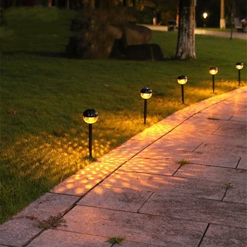 Parlak güneş yolu ışıkları 1/4 Paket renk değiştiren LED Lamba açık Su Geçirmez Peyzaj Aydınlatma yolu Patio Yard Çim