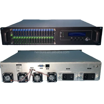 1550nm optik amplifikatör 32 port 22dbm ile wdm FTTH 1550nm optik amplifikatör wdm HFC Çoklu Bağlantı Noktaları Fiber JDSU EDFA yüksek güç