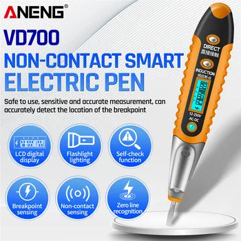 ANENG VD700 Dijital Elektrik test kalemi LED 12-250V Doğru Akım AC Akım Sıfır Hattı Faz Hattı Kesme Noktası Ölçüm El Feneri