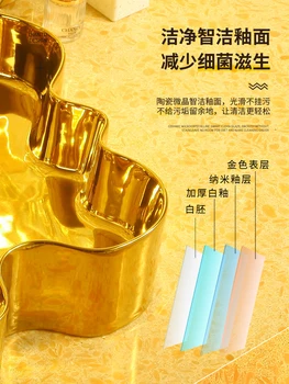 Altın lavabo seramik lavabo dikdörtgen altın lavabo lavabo banyo