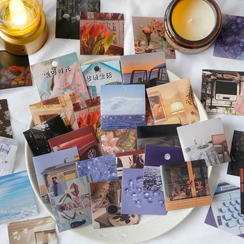 45 adet INS edebi Yaşam Sticker Kare Şekilli Çıkartmalar Scrapbooking Günlüğü El Sanatları DIY Telefon Albümü Dekoratif Kırtasiye