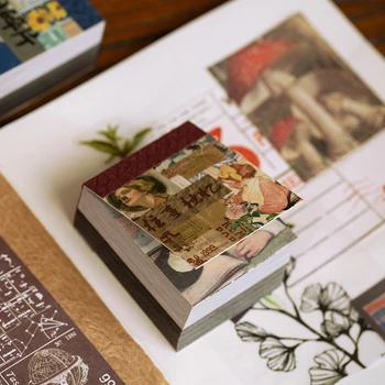 400 Yaprak Bloknot Doku Kağıt Kolaj Malzeme Kitap Vintage Kolaj Mermi Günlük Dekorasyon Okul Kırtasiye