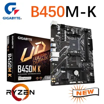 Gigabyte B450M-K AM4 Anakart DDR4 Desteği AMD Ryzen Soket AM4 CPU ADM B450 Anakart 64GB Masaüstü PCIe 3.0 M. 2 Mikro ATX