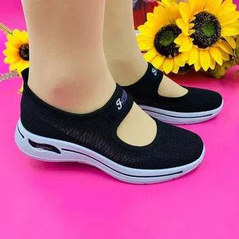 Ayakkabı Kadın Ayakkabı 2022 Moda Rahat Örgü Nefes yürüyüş ayakkabısı Yumuşak Taban Sneakers Üzerinde Kayma Bahar Sonbahar Chaussure Femme