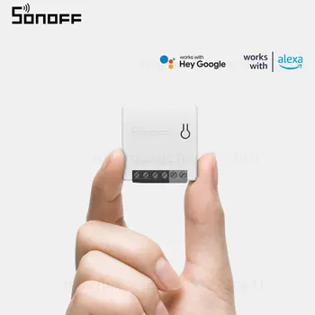 1-30 ADET SONOFF MINI R2 akıllı Wifi anahtarı Ev DIY Küçük İki yönlü ışık anahtarları Zamanlayıcı uzaktan kumanda Alexa Google Ev ile Çalışır