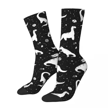 Mutlu erkek Çorapları Uzay Retro Harajuku Dinozorlar Sokak Stili Yenilik Ekip Çılgın Çorap Hediye Desen Baskılı