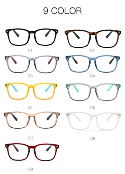 Febuary Retro Klasik Kare okuma gözlüğü Erkekler Hipermetrop Bilgisayar mavi ışık miyopi okuyucular Diyoptri + 1.0~ + 4.0