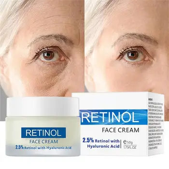 Kırışıklık Karşıtı yaşlanma Karşıtı Sıkılaştırıcı Serum Hyaluronik Asit A Vitamini Retinol Yüz Kremi Kadınlar İçin Kırışıklıkları Hafifletir Koyu Lekeler