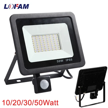 10W 20W 30W 50W LED Dış mekan LED yemek ışığı Hareket Sensörü PIR IP65 220V LED Reflektör projektör Sokak Kare Garaj