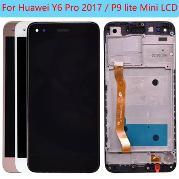 AAA Kalite Y6 Pro 2017 Huawei P9 Lite Mini LCD Ekran Çerçeve Değiştirme İle Dokunmatik Ekran SLA L02 L22 L03 LCD ekran