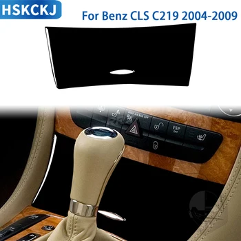 Mercedes Benz CLS için C219 2004-2009 Aksesuarları Araba Siyah Plastik İç Merkezi Kontrol Depolama Paneli Trim Sticker